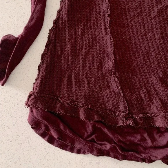 FREE PEOPLE oversized thermal long sleeve top size XS - Picture 8 of 15